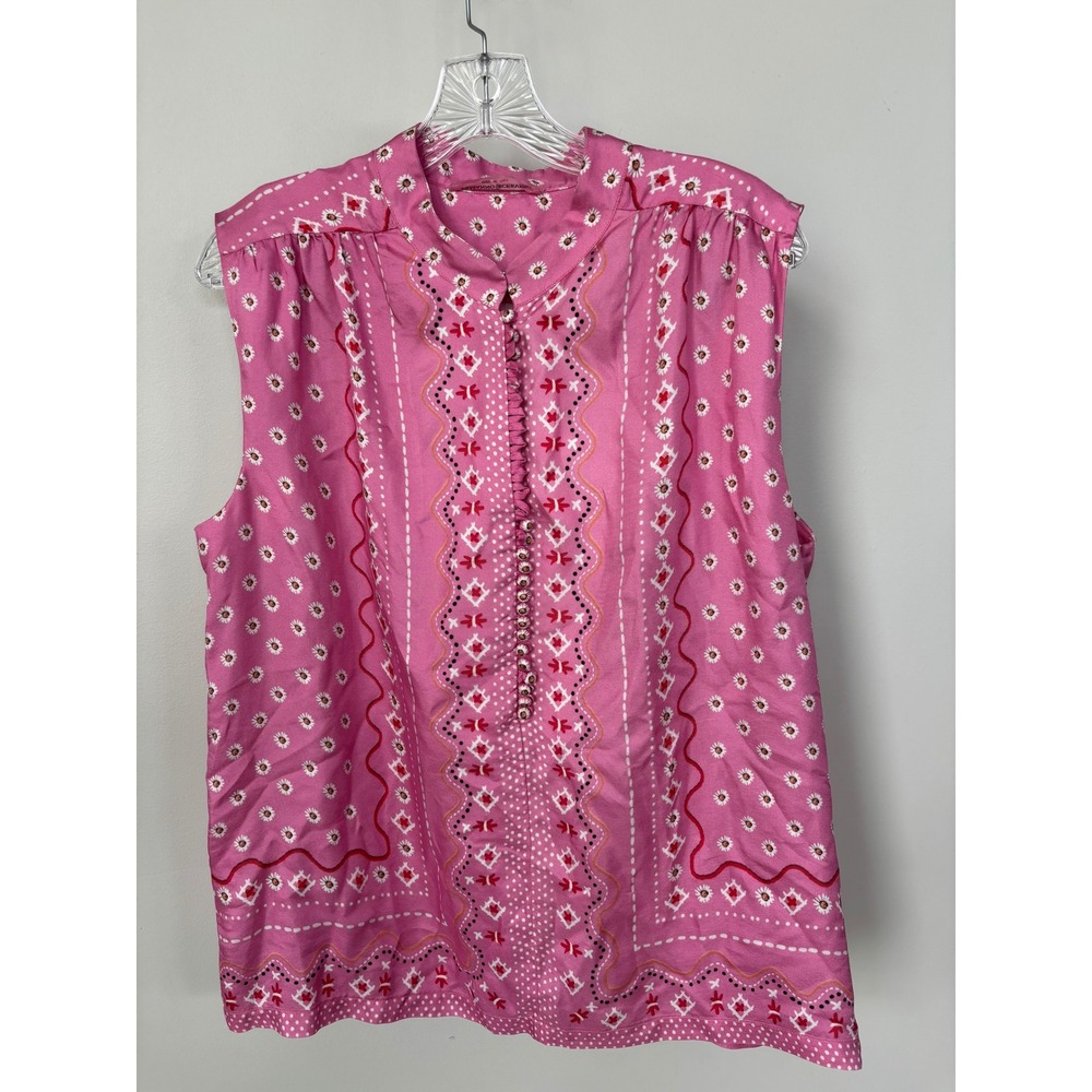 Ermanno Scervino Pink Daisy Print Silk Blend Pajama Set Made in Italy